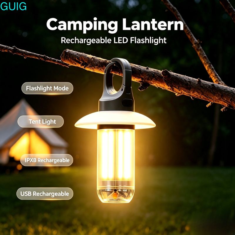 Outdoor Adventure Ni - Senter LED Isi Ulang Lampu Tenda