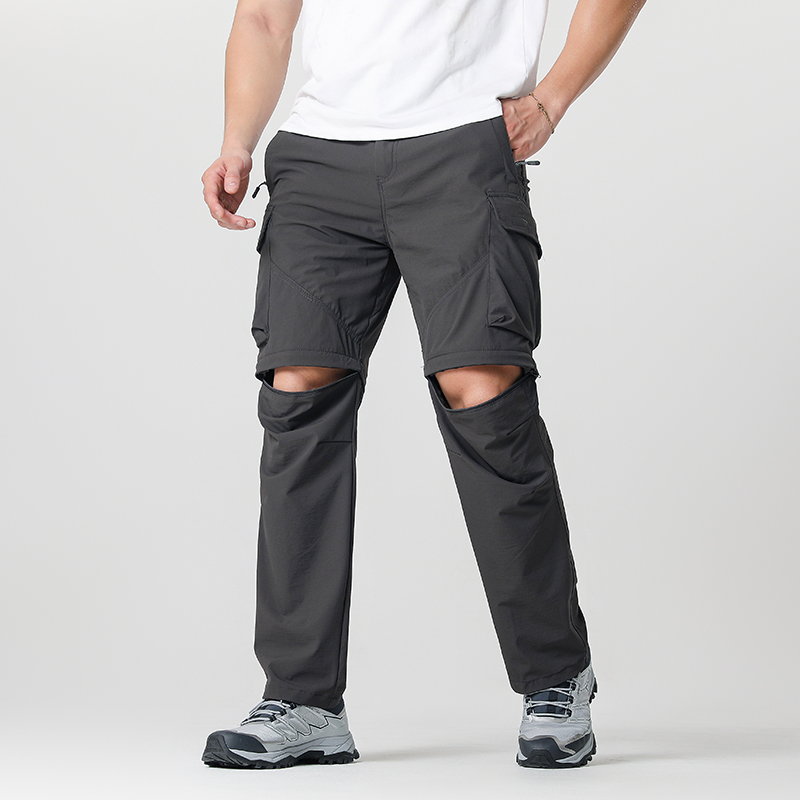 Outdoor Adventure Hiking - Celana Hiking Kargo Pria Convertible, Tahan