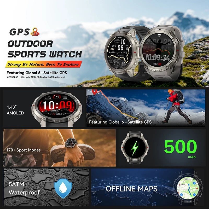 Jam Tangan Pintar Olahraga GPS - Outdoor Adventure World ulasan dan harga