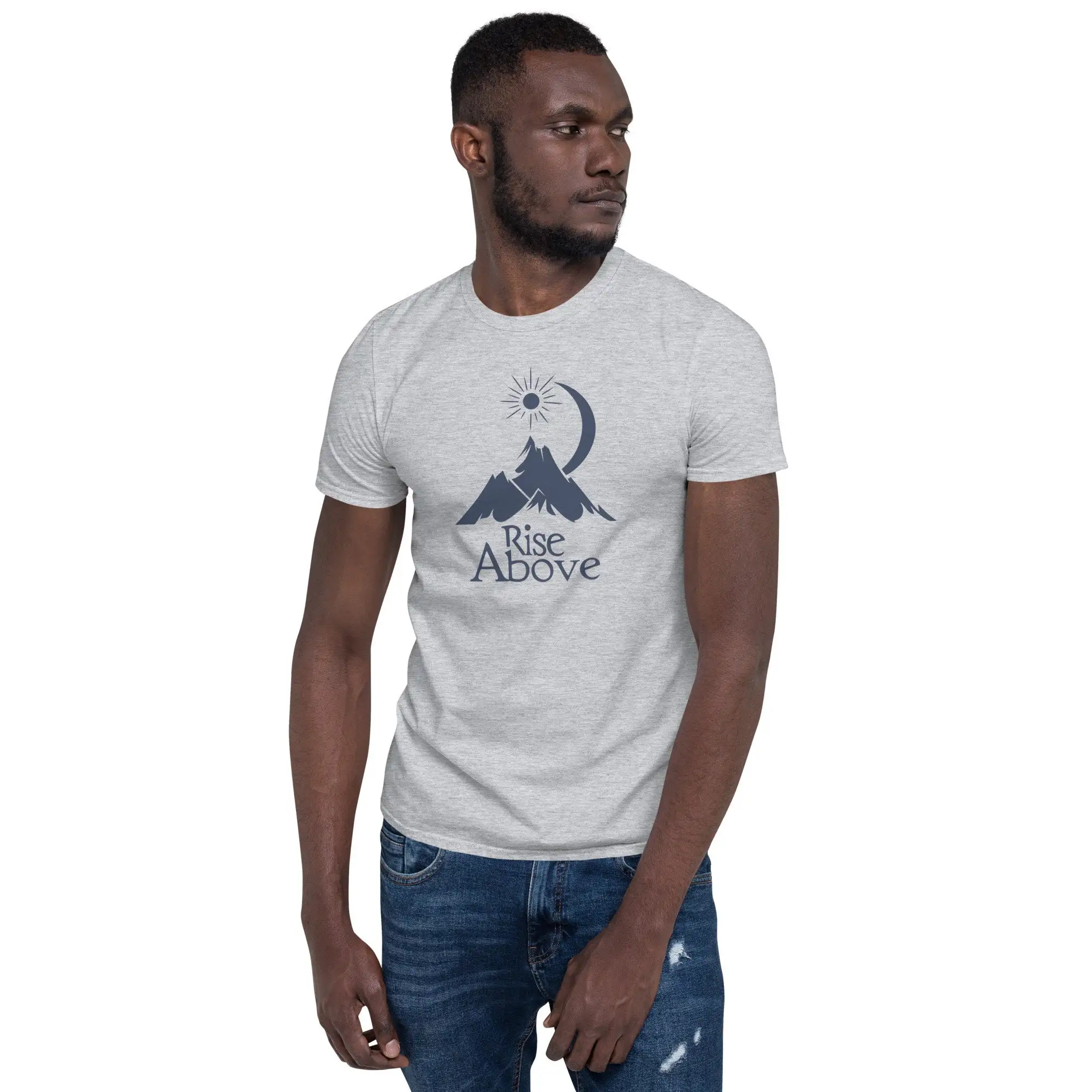 Kaos Rise Above Mountain Kutip - Outdoor Adventure Quotes Short ulasan dan harga