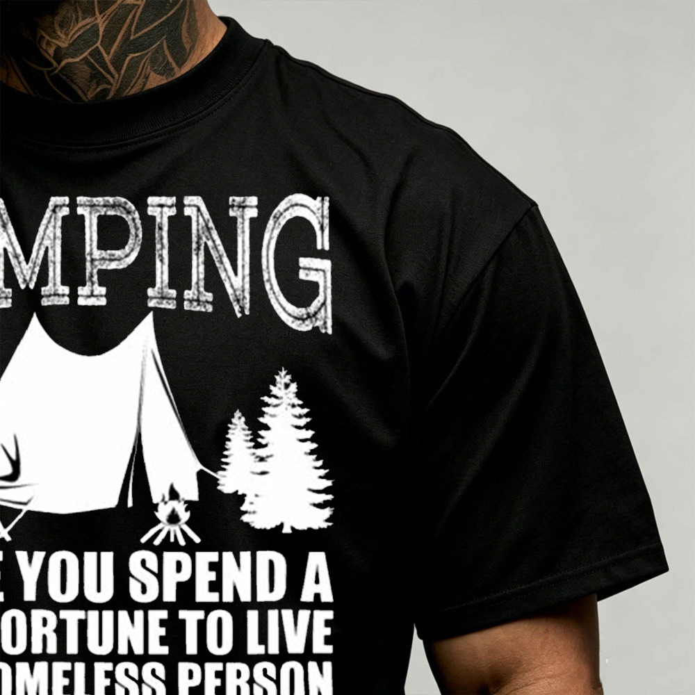 Kaos Pria Motif Pohon Pinus da - Outdoor Adventure Quotes Short ulasan dan harga